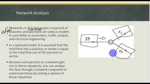 Applications of Systems of Linear Equations: Introduction to Network Analysis