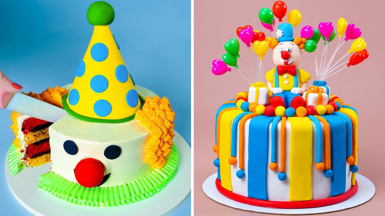 Colorful Circus Clown Cake Decorating Ideas So Yummy Chocolate Cake 