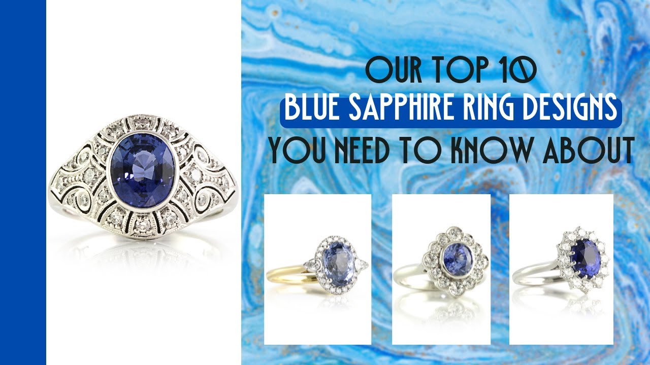 Cabochon Blue Sapphire Ring with Diamonds | Modern Gem Jewelry | Saratti