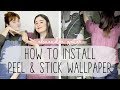 Diy renterfriendly accent wall  peel and stick wallpaper howto