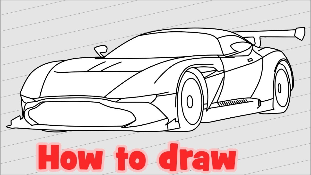 Onwijs How to draw a super car Aston Martin Vulcan - YouTube CW-75