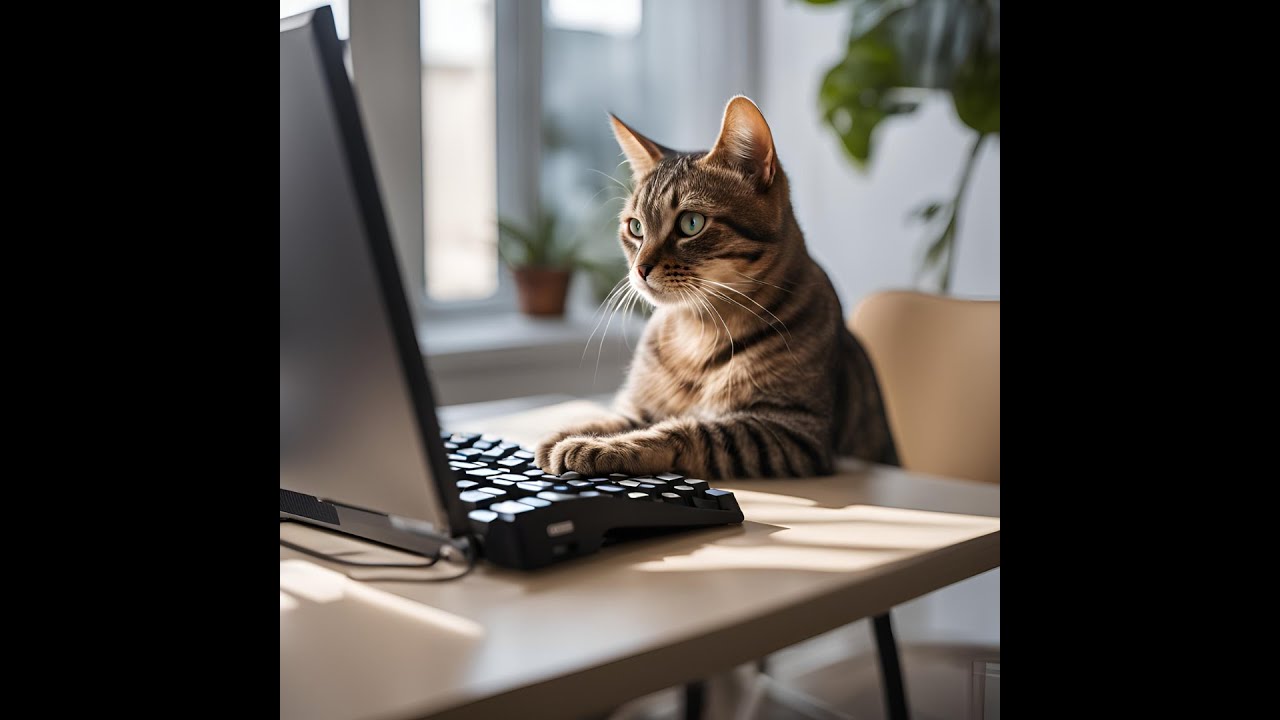 cat typing keyboard - YouTube