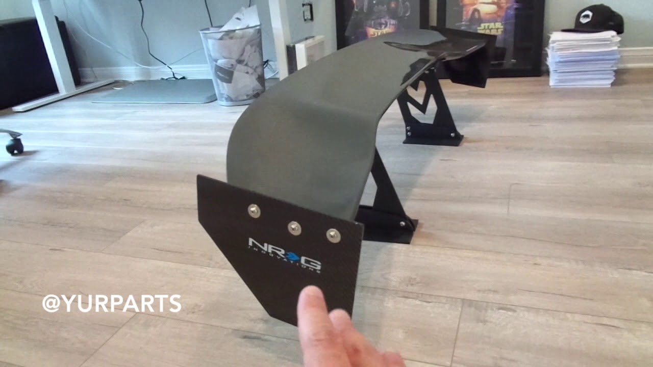NRG CARBON FIBER REAR WING CARB-A590 UNBOXING