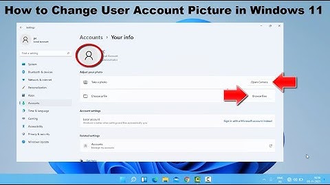 How to Change User Account Picture in Windows 11