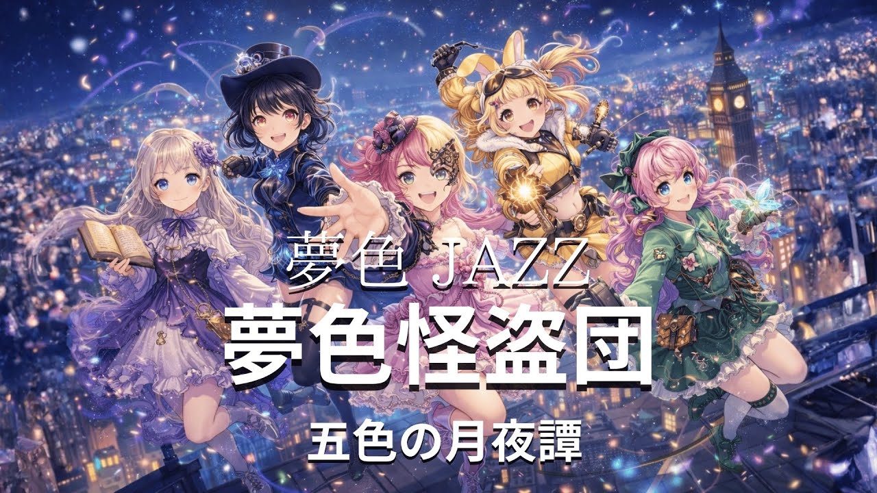 【夢色 JAZZ】【作業用BGM】夢色怪盗団― 五色の月夜譚