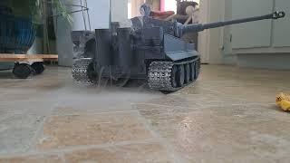 Heng Long Tiger One-Quick indoor test drive with sound and smoke on!