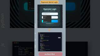 Hypnosis Spiral Effect + Login UI = INSANE Result 😳🌀 #shorts #webdesign #frontend #viralshorts