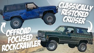Classic restomod vs one ton rock crawler!!