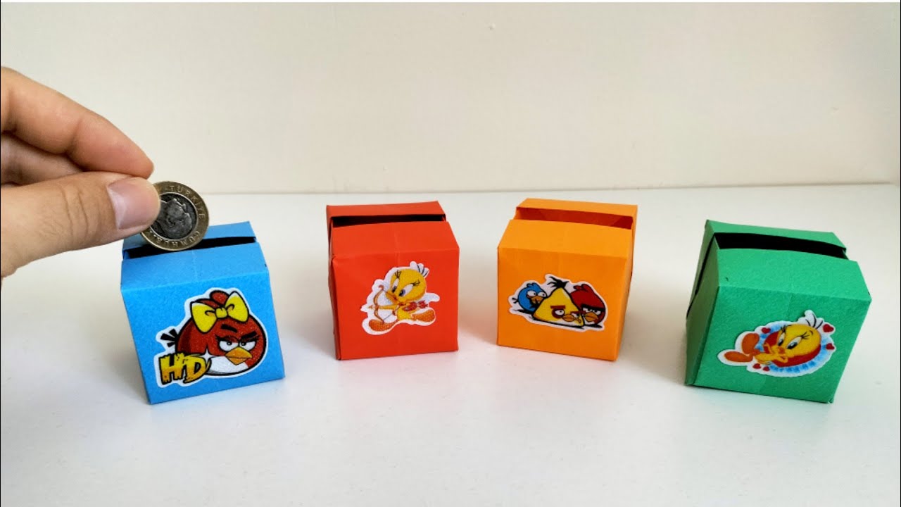 Kağıttan neler yapılır?/Kağıttan kumbara yapımı /Origami crafts