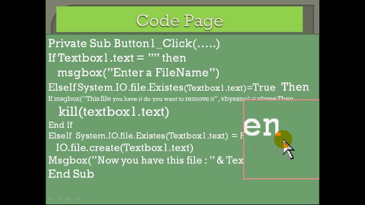 Visual Basic 2010 Create a file - YouTube