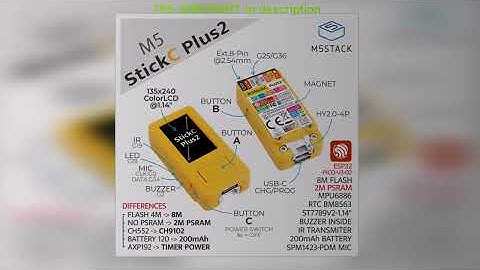 Why Everyone’s Talking About This Product! M5Stack Official M5StickC PLUS2 ESP32-PICO-V3-02 Mini I