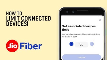 How to Set Connected Devices Limit on Jio Fiber WIFI | How to Limit number of connected devices