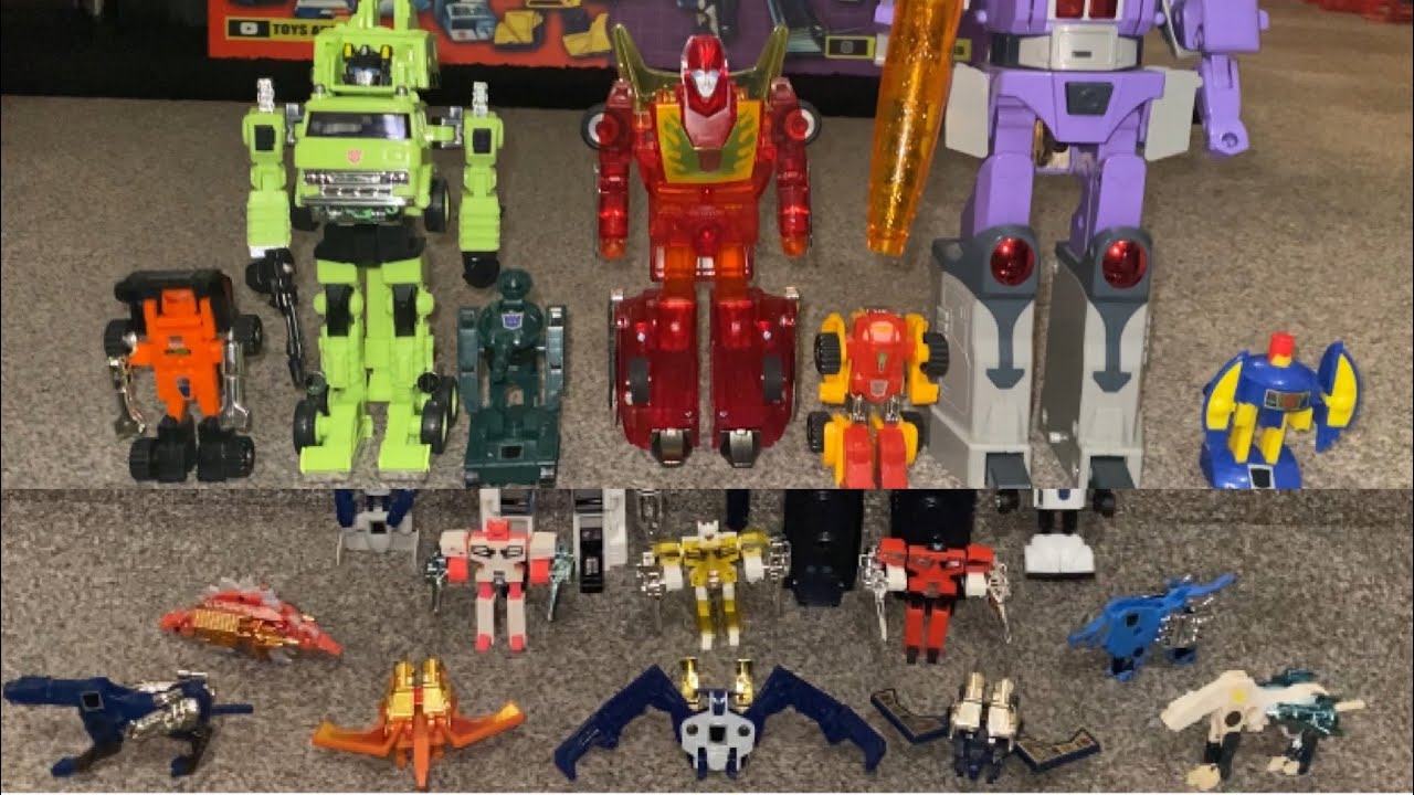 Transformers Japanese ehobby exclusives collection. G1 shattered glass gobots hauler kiss player sg