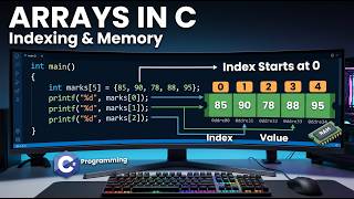 Arrays in C Programming Explained | 1D Arrays, Indexing & Memory | C Programming Episode 9