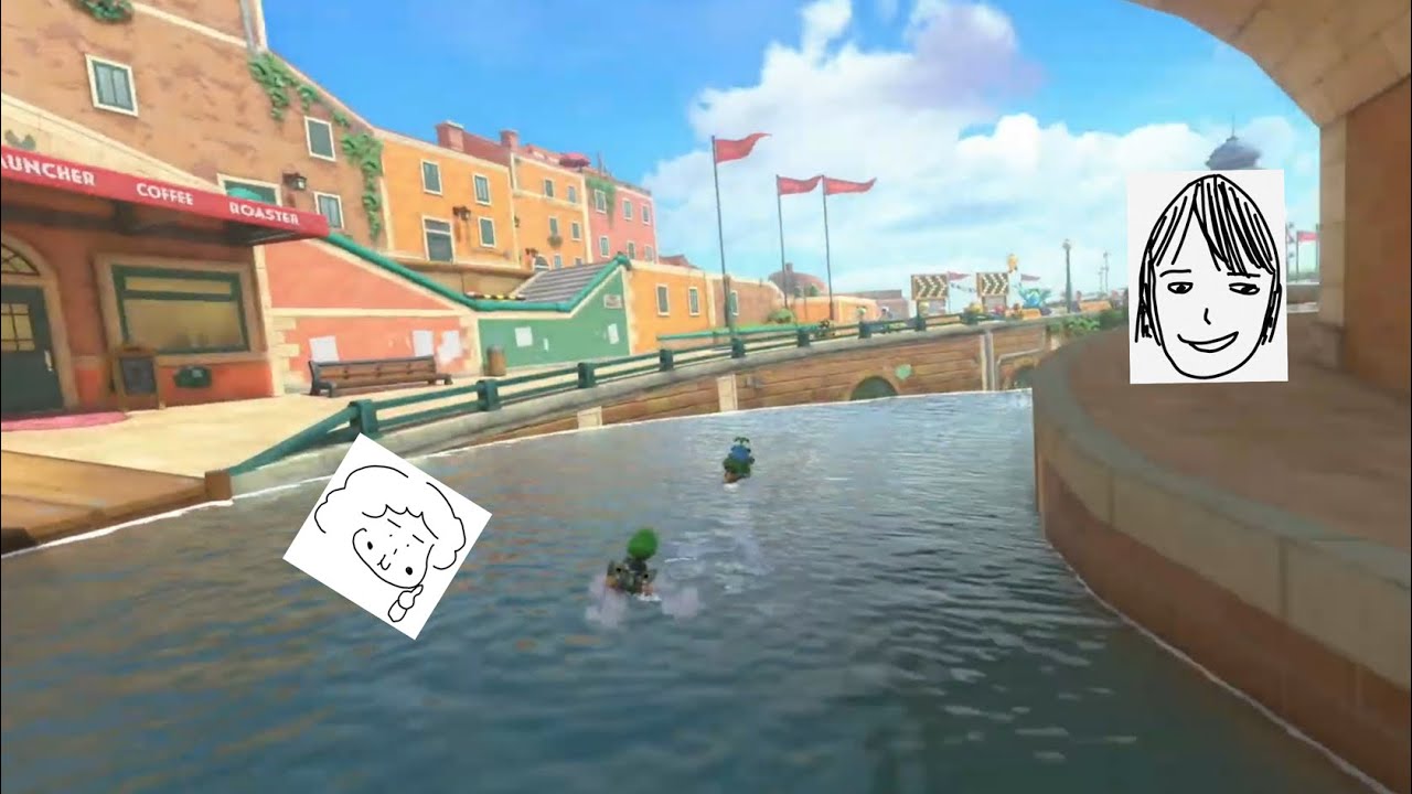 マリオカートワールドに娘と挑戦 150ccバナナ🍌カップ、娘とバタバタしながら笑ってます…