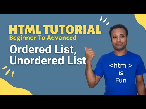 html bangla tutorial 22 : Ordered and unordered list