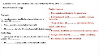 Nanotechnology: technology on a small scale | IELTS LISTENING TEST | SECTION-4