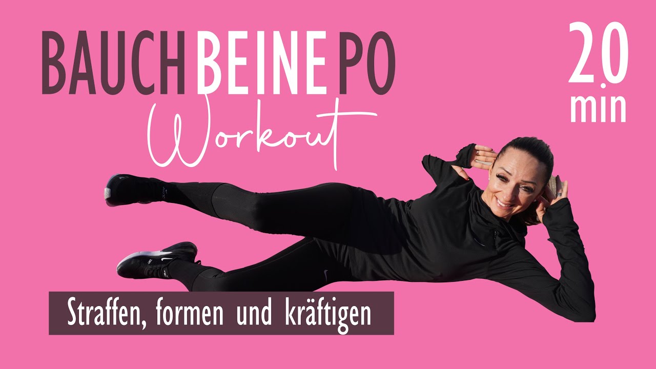 20 MIN BAUCH BEINE PO WORKOUT / Straffen, formen und kräftigen | Katja Seifried
