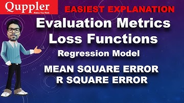 Evaluation Metrics | Regression | Mean Square Error | Root Mean Square Error | R Square