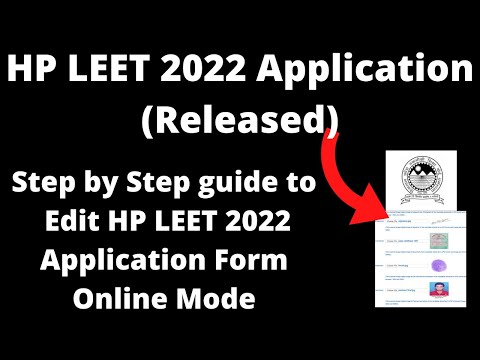 HP LEET 2022 Application (Released) - How to Fill HP LEET 2022 Application Form Online Mode