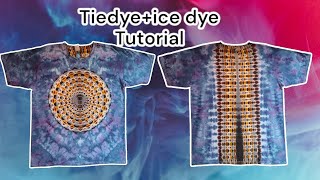 Tie Dye Tutorial: Creating a Cosmic Mandala with Icedye!❄ #TieDyeDIY #IceDyeMagic #MandalaCreation