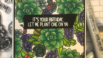 Creating a Colored Background/Let Love Grow/Copic Coloring