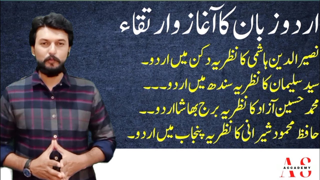 Urdu zuban ka aghaz o irtiqa | اُردو زبان کا آغاز و ارتقاء