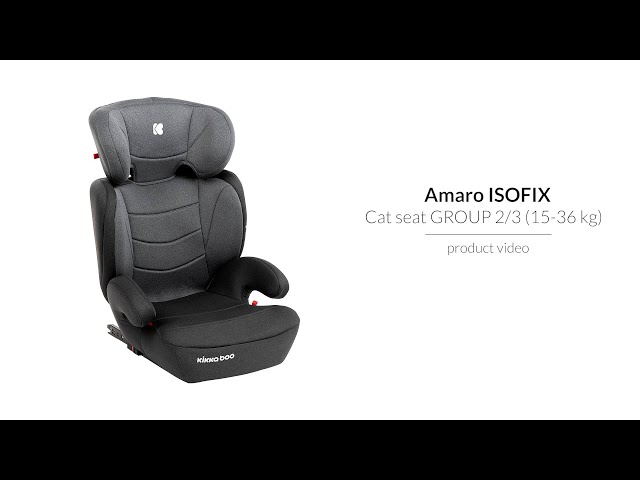 KikkaBoo Silla de Coche Isofix AMARO, Grupo 2/3, 15-36 Kg, Reposacabezas  Ajustable, Alzador para Niños, Fácil Instalación, Gris Claro : :  Bebé