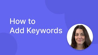 How to Add Keywords