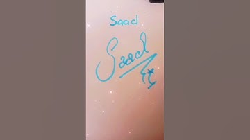Saad Name signature is here 👀🙌|subscribe My channel #signature