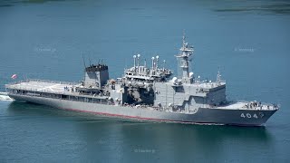 [4K]海上自衛隊潜水艦救難艦ちよだ 佐世保入港 ASR-404 JS CHIYODA - JMSDF Chiyoda Class submarine rescue ship - 2019