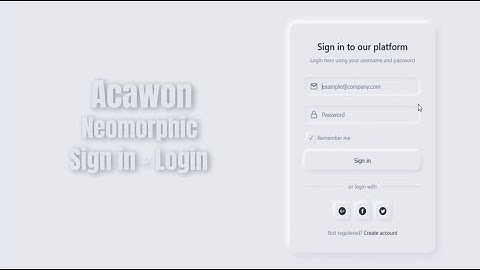 Neumorphic Login Form Design with HTML & CSS | Modern UI Tutorial