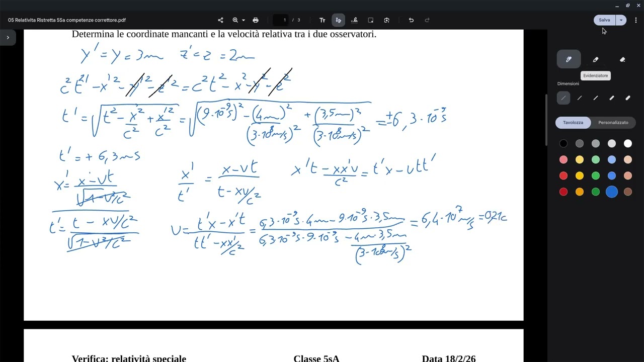 Verifica Relatività Ristretta 26