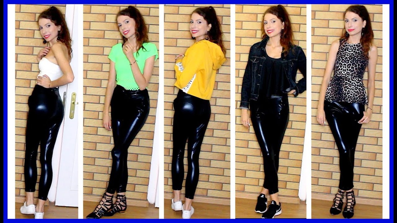 How To Style Shiny Liquid Faux Leather Leggings / Pants