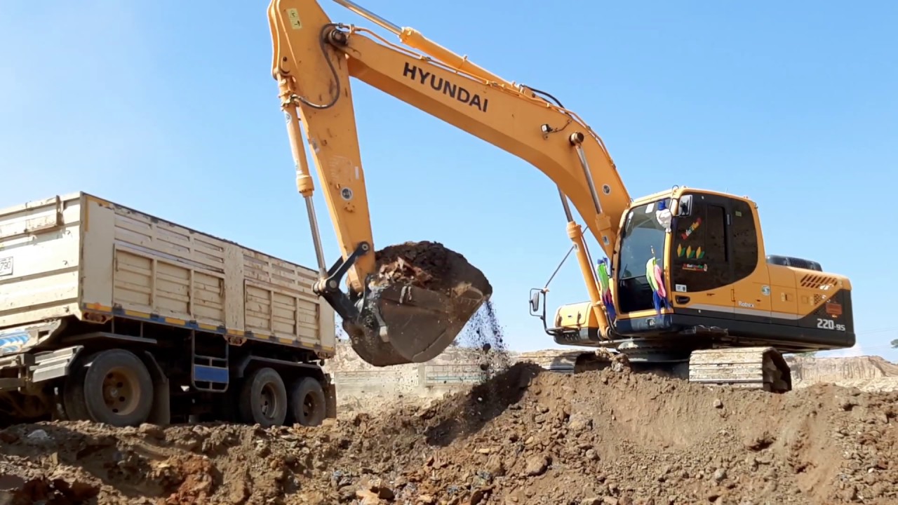 Hyundai 220 экскаватор