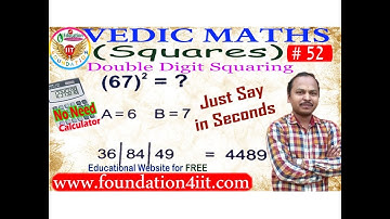 Double Digit Squaring || Vedic Maths! # 52 ||