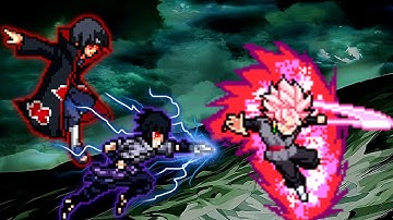 Sasuke Rinnegan V3 OP & Itachi S1 OP VS Goku Black Purgation OP in Jumpforce Mugen