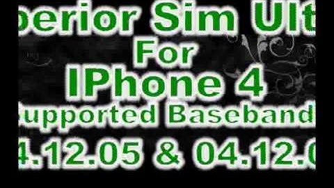 IPHONE 4 BB 04.12.05 UNLOCK WITH SUPERIOR SIM ULTRA+ SEE PROOF HERE