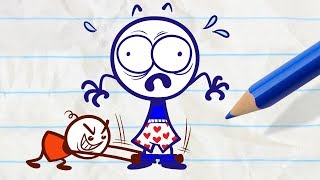 Nobody Likes Pencilmate! -in- SHOULD I PLAY OR SHOULD I GO? - Pencilmation Cartoons