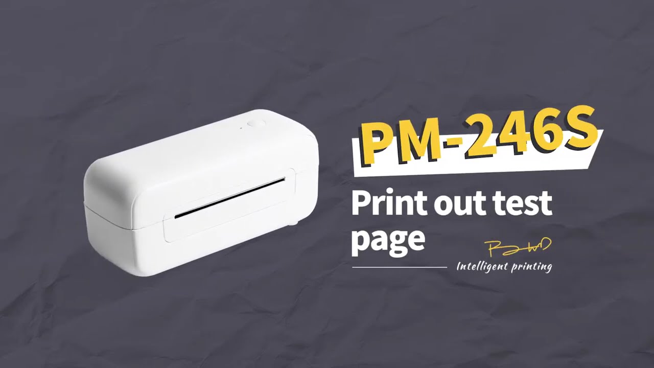 PM246S Print the test page - YouTube