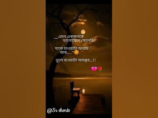 এমন একজনকে ভালোবেসে ফেলেছি 😥💔 Bangla sad status | bengali sad whatsapp status