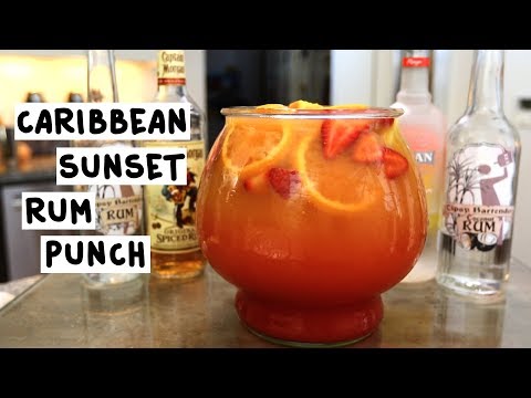 Caribbean Sunset Rum Punch