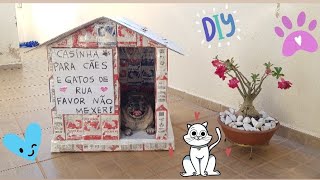 Casinha para Pets de Caixa de Leite #CadaUmPodeAjudar  / Mary4you #143