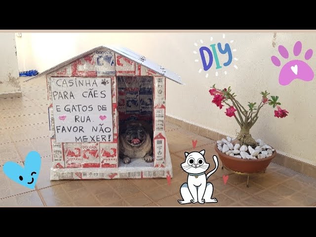 Casinha para Pets de Caixa de Leite #CadaUmPodeAjudar / Mary4you #143 -  YouTube