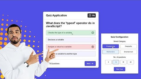 Quiz App made with HTML, CSS and JS || Part 3