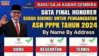 Cek Sekarang !! Daftar Honorer Sudah Dikunci Untuk Pengangkatan Jadi ASN PPPK 2024, DATABASE BKN