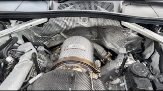 Audi S5 B9 Instalation of 034 Stainless Steel Racing Catalyst and sound comparacent