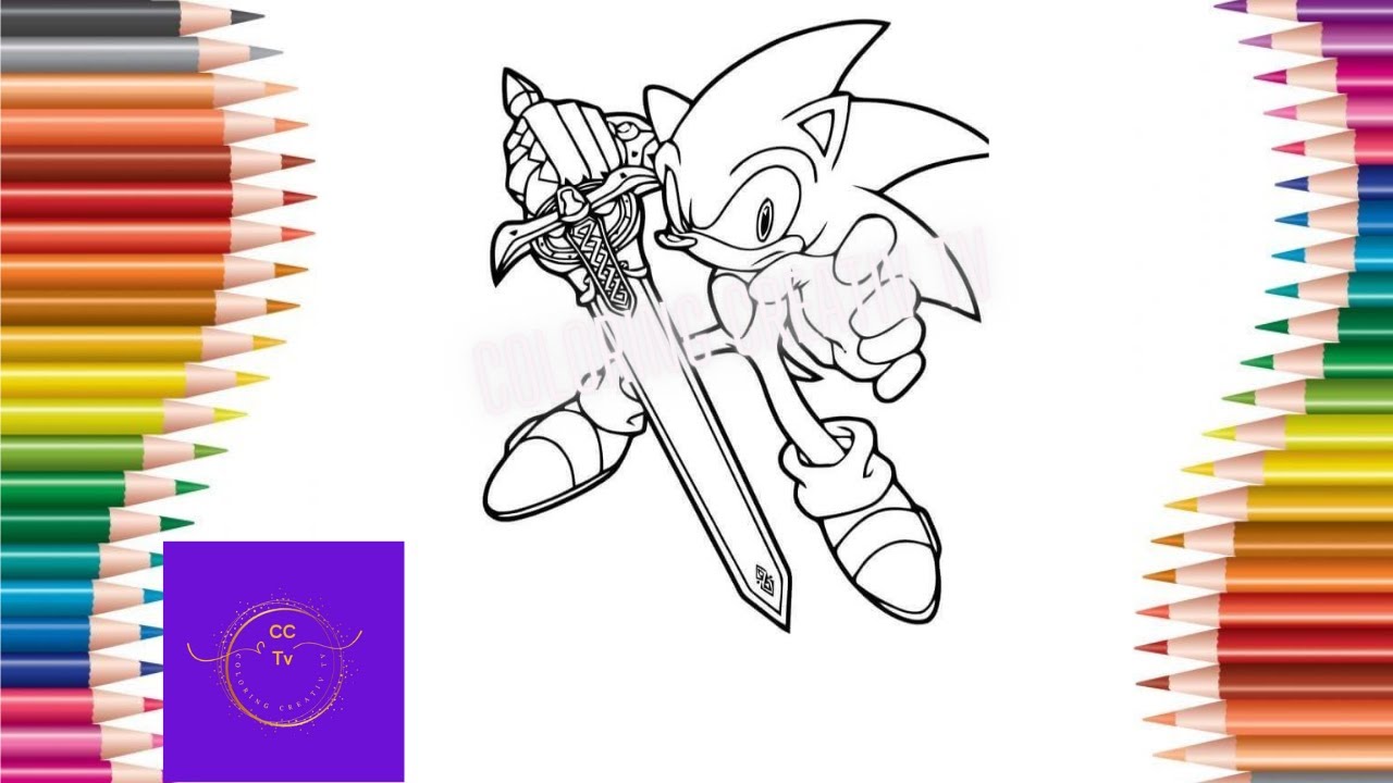 and the black knight sonic coloring pages