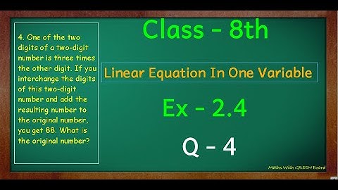 ex 2.4 q4 class 8 | ex 2.4 | q4 | class 8 maths | ch 2 linear equation in one variable | std 8