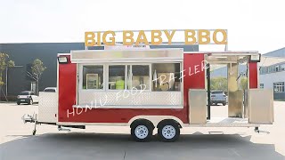 BBQ food trailer with porch 16ft Bbq Trailer With Porch Compact Unit
